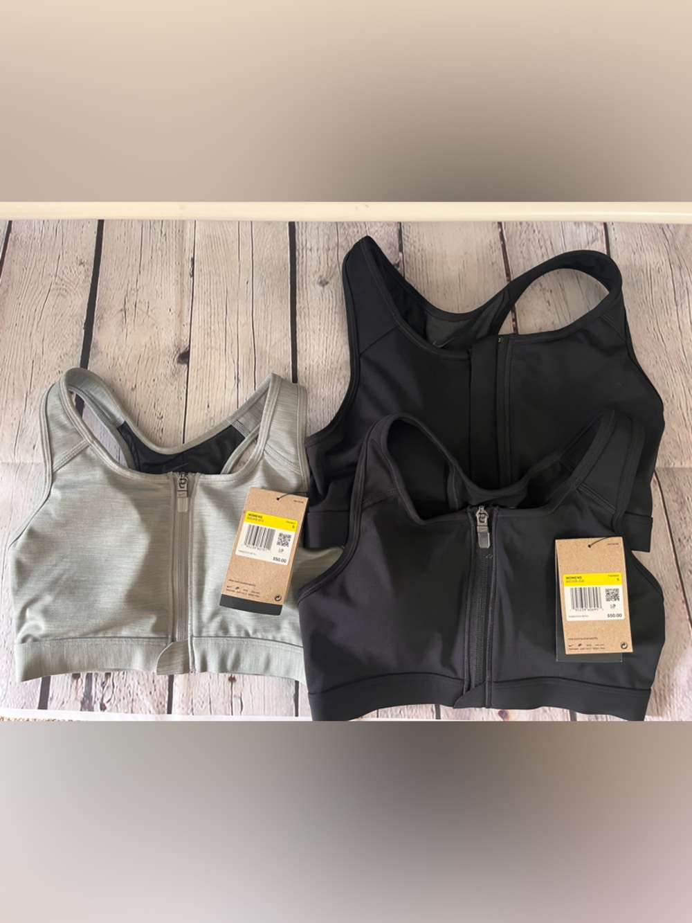 Nike Swoosh Zip-Front Sports Bra Bundle of 3